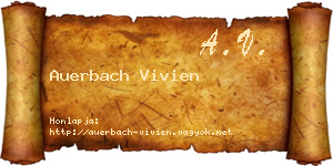 Auerbach Vivien névjegykártya