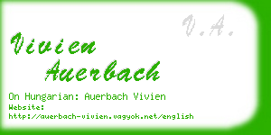 vivien auerbach business card